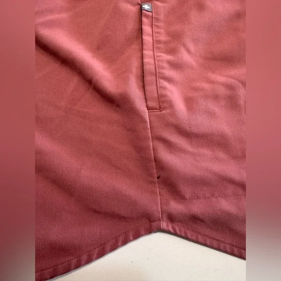 Figs Womens Rafaela Oversized Scrub Top Madarin Collar Mauve Size Large - Picture 7 of 9